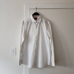 HUGO White Button Up Dress Shirt